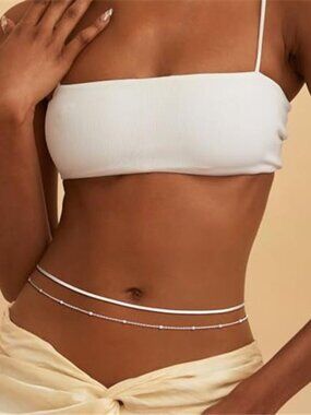 Waist Chain for Women 14K Gold Plated Silver Plated, Layered Belly Belt